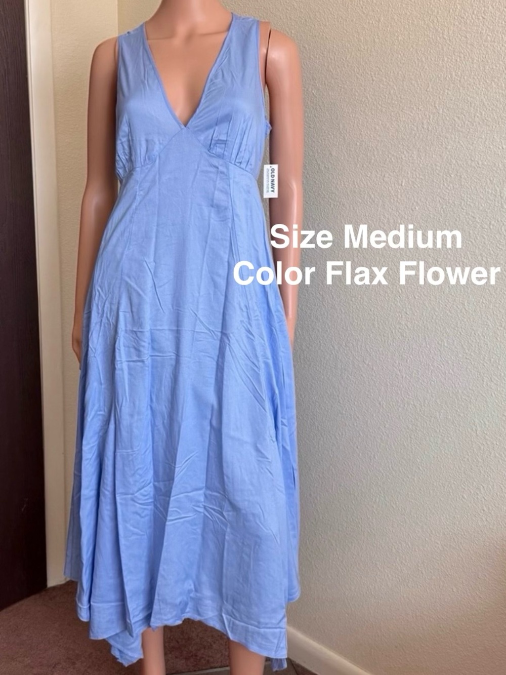 Old Navy Handkerchief Hem Midi Dress, Size Medium